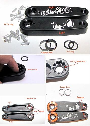 how to mount Mad4One cranks